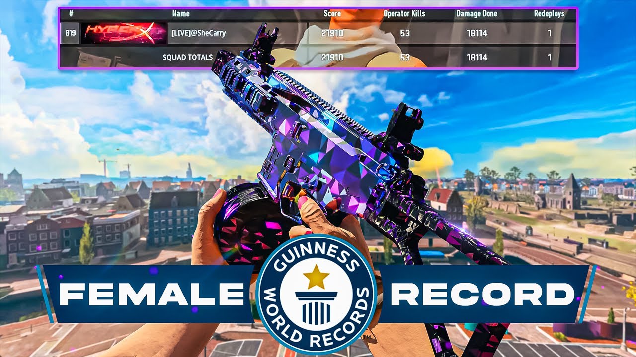 *NEW* Female SOLO QUADS World Record in Vondel (54 Kills) - YouTube