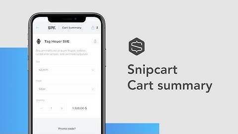 Snipcart Tutorial - Cart Summary