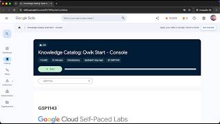 Knowledge Catalog: Qwik Start - Console | GSP1143