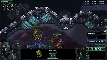 StarCraft II - NEW TvZ: Mass widow mine + liberators - Outsmarting and cheesing zerg