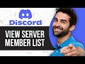 How To View Server Member List On Discord Mobile