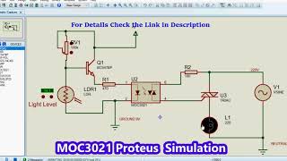 MOC3021 Proteus Simulation - How to use with Example Circuits