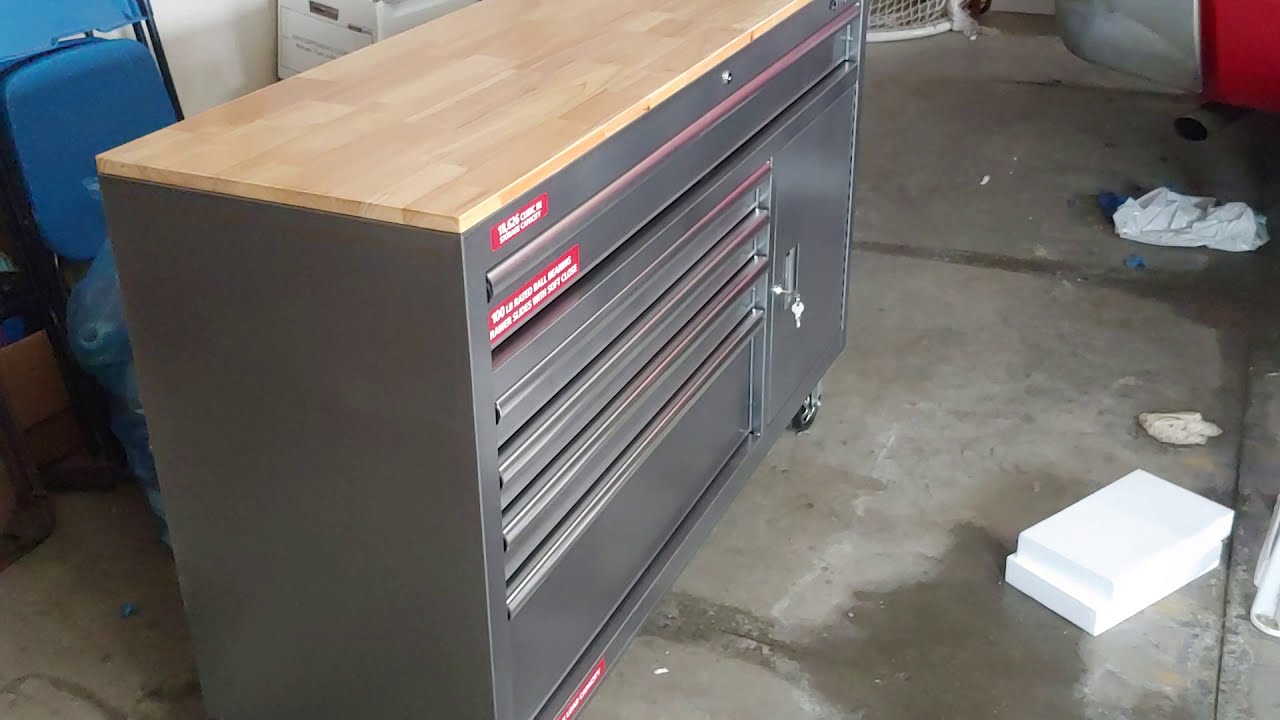 Husky 56" Work Bench/Tool Chest Intro and Walk Around Review YouTube