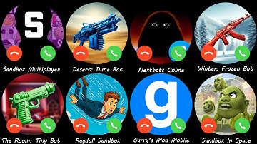 Sandbox Multiplayer,Desert: Dune Bot,Nextbots Online,Winter: Frozen Bot,The Room: Tiny Bot ....