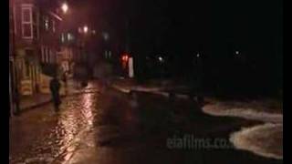 Storm hitting St Ives Harbour front - March 08