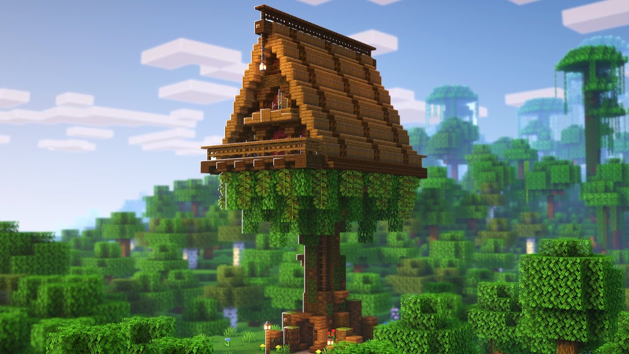 Treehouse  Minecraft houses, Minecraft, Minecraft building