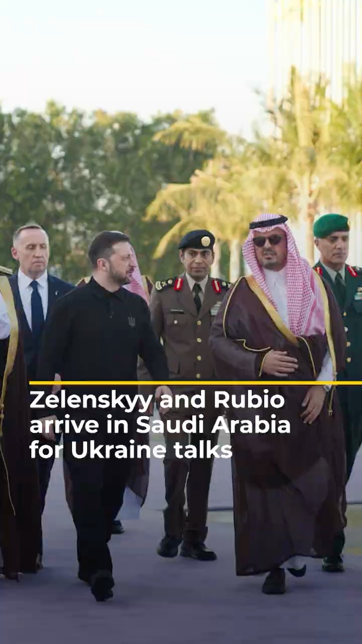 Zelenskyy and Rubio arrive in Saudi Arabia for Ukraine talks | AJ#shorts