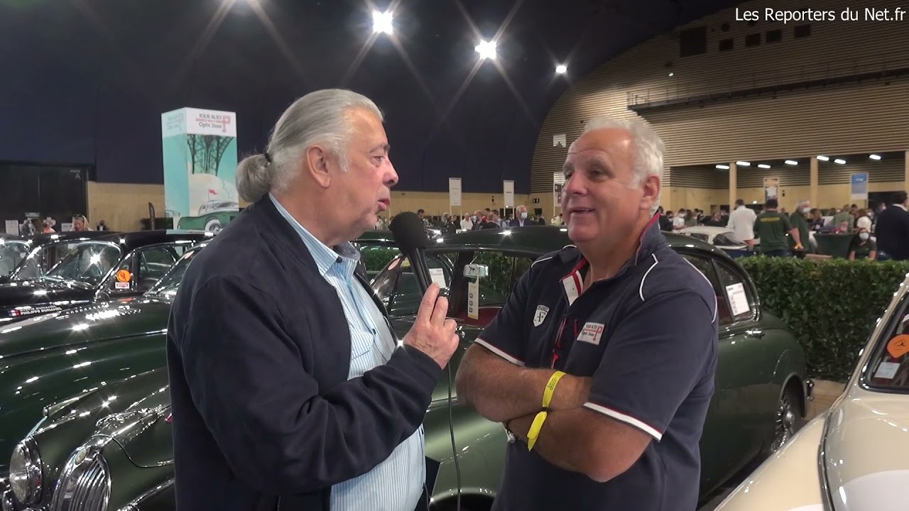 Présentation d'une Jaguar MK2 par Eric Spetebroodt de l'Atelier Arés pour le Tour Auto Optic 2000