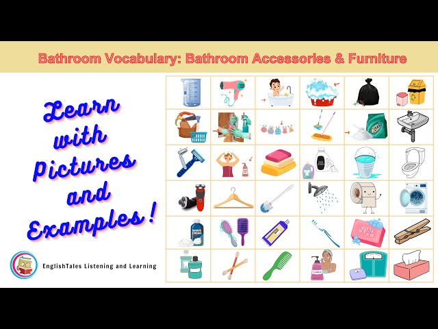 Bathroom Vocabulary: Bathroom Accessories & Furniture • 7ESL