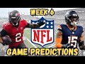 Game Predictions For Week 6 of The 2025-26 NFL Season