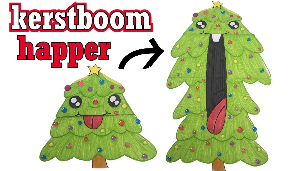 kerstboom tekenen kerst - YouTube