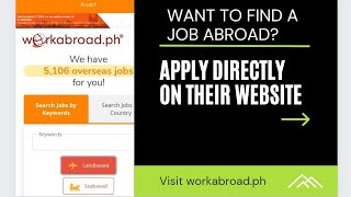 How To Find A Hiring Job At Work Abroad.ph Step By Step Tutorial Updated Website For Job Hunting