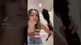 How to give yourself an athome blow out with Revlon blowdry brush #shorts #shortsfeed