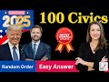 New 2025 100 Civics Questions and Answers U S Citizenship Test Practice Exam Ciudadania Americana 2X
