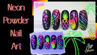 : Neon Powder Nail Art ~ Nail Art 2021 ~ How To Create Neon Powder Nail Art Designs ~ Easy Nail Art