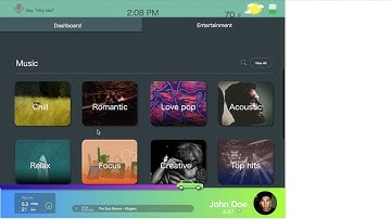 Self Driving Taxi Center Control Panel Digital Prototype