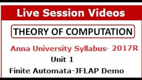 Finite Automata and JFLAP Tool Demo