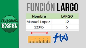 La función LARGO en Excel