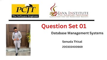 Question Set 01 | Database Management System | First Year | Java Institute