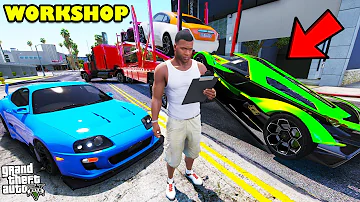 Franklin Bought New Luxury Supercars For His Workshop in GTA 5 | SHINCHAN and CHOP