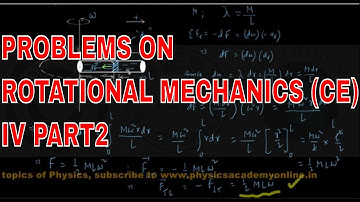 PROBLEMS ON ROTATIONAL MECHANICS CE IV PART 2 _ Physics Academy Online