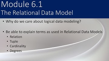 6.1 - The Relational Data Model