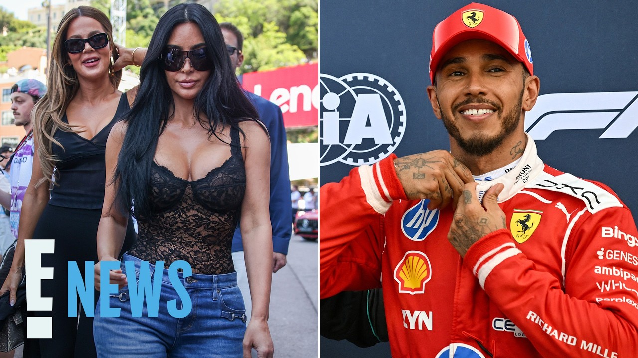 Kim Kardashian, Khloe Kardashian Support Lewis Hamilton at Grand Prix | E! News