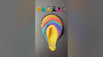 Squid Game satisfying mixing guess the mixed colors #satisfying #sharkzhan