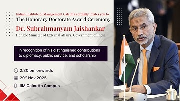 The Honorary Doctorate Award Ceremony.