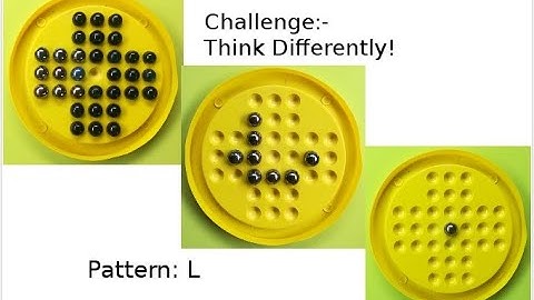 Video 3: How to solve Peg Solitaire game with L pattern? Easy solution. Think Differently!