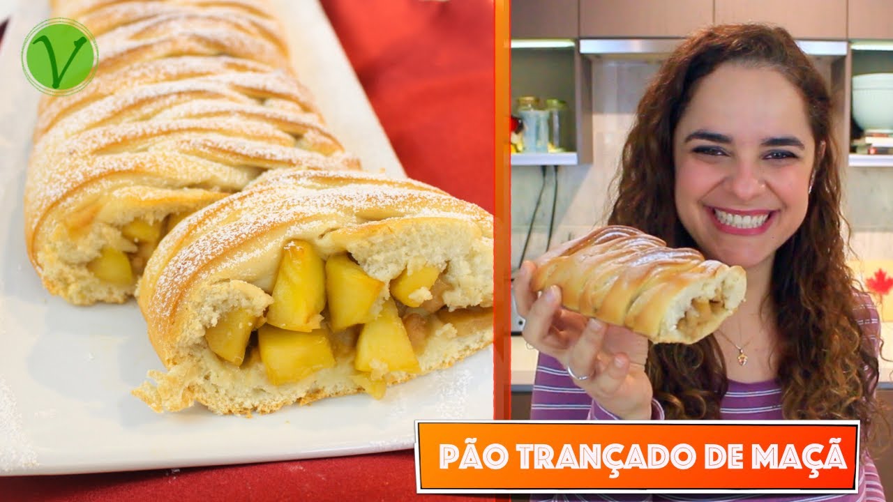 PÃO TRANÇADO DE MAÇÃ #743 | Receitas da Mussinha