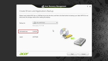 Windows 8 - Create a Drivers and Applications Backup - Acer Recovery Management