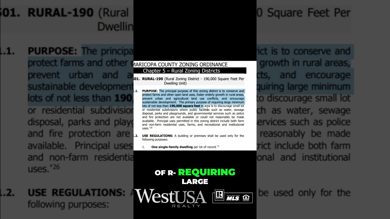 RU 190 Zoning One Home Per Lot Maricopa County Rules Explained 