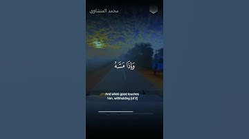 إن الإنسان خلق هلوعا القارئ محمد المنشاوي