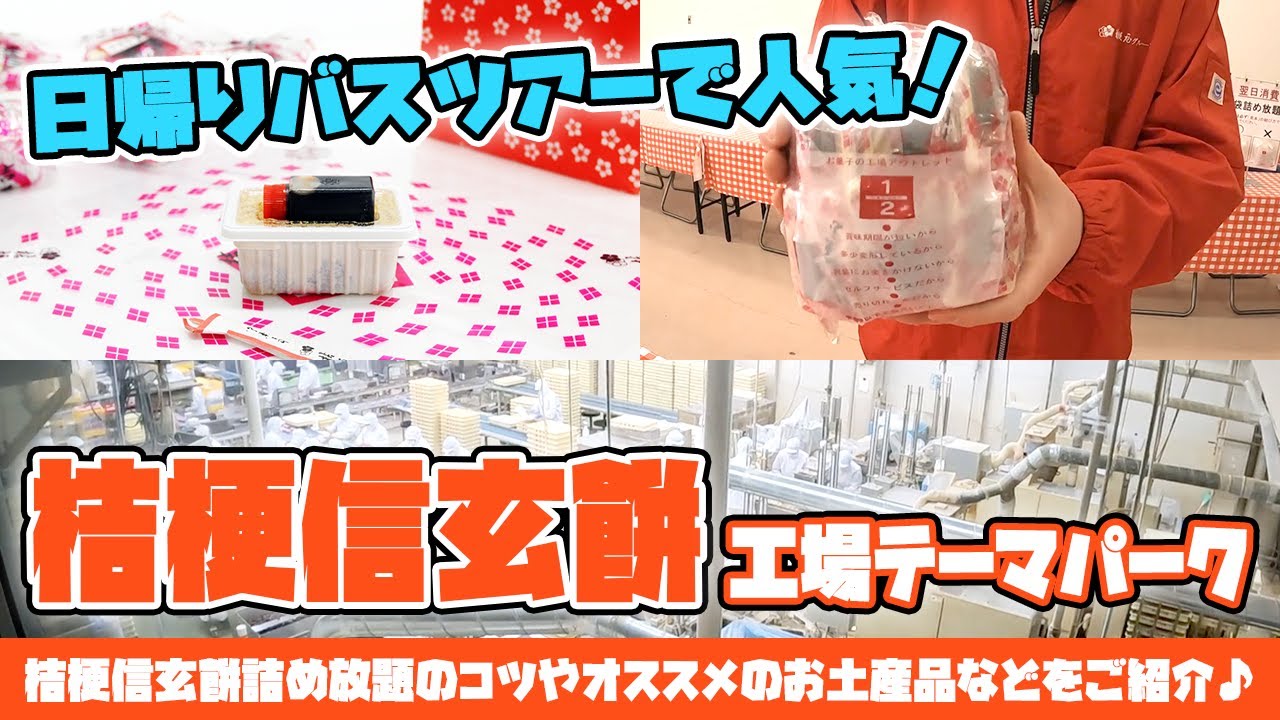 【日帰りバスツアー】桔梗信玄餅が詰め放題！工場見学やお買い物も楽しめる「桔梗信玄餅 工場テーマパーク」をご紹介！！