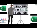 The structure of an Excel Function || A beginner’s guide
