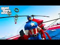GTA V Epic Captain America Motorbike Car & Heli Stunt Challenge - Fun Ep.87