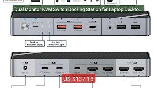 Dual Monitor KVM Switch Docking Station for Laptop Desktop ... — Top Pick 2026 | Unbeatable Price!