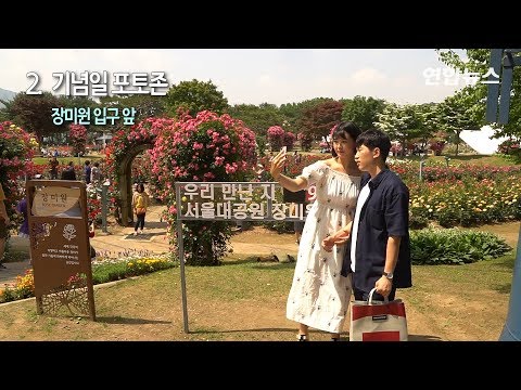 2018 서울대공원 장미 축제... 연인끼리 사진찍기 포인트 5 / 연합뉴스 (Yonhapnews)