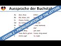 Pronunciation of the letters  german lesson 2  complete a1b1 course  aussprache buchstaben