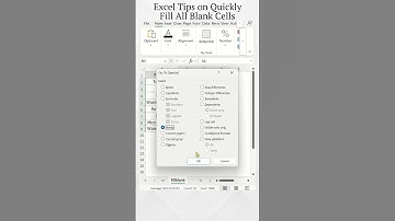 Excel Tips: Quickly Fill All Blank Cells