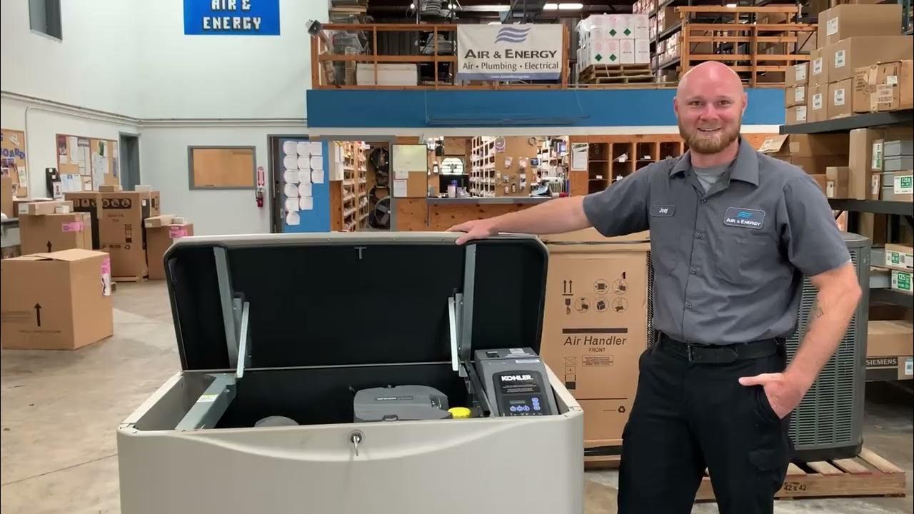 Shut Down and Checking Oil During an Outage for Kohler 14 and 20 kW