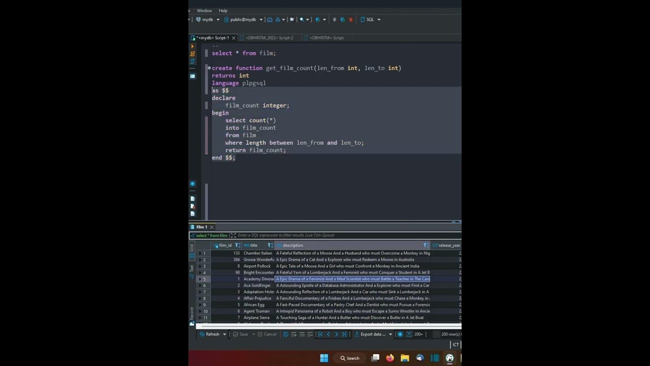 Postgresql create function youtube