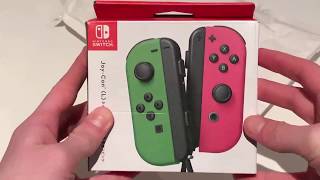 The best Joycons?! - Splatoon 2 (Neon Green and Pink) Joycon Unboxing and First Look [4K]