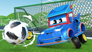 Super RACING CAR plays FOOTBALL! | The Best Soccer Compilation for Kids | Super Truck Cartoons