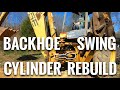 Ford New Holland 555E Backhoe Swing Cylinder Rebuild