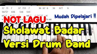 Sholawat Badar Versi Drum Band  Not Lagu Piano  Pianika Sangat Mudah Dijamin Pasti Bisa