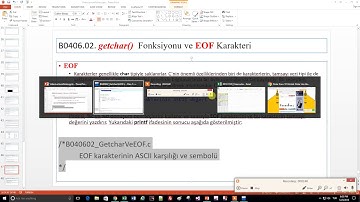 B040601 | getchar Fonksiyonu Ve EOF Karakteri Örneği