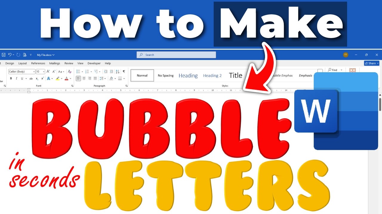 Floating Letter Inword How to Make Bubble Letters in Word Document: Download FREE - YouTube