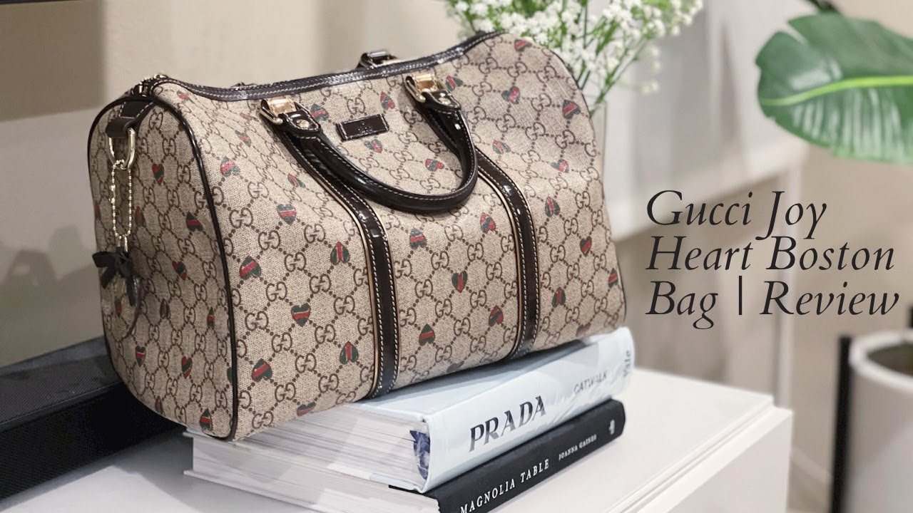 GUCCI Joy GG Boston Bag in Ivory and Brown - More Than You Can Imagine